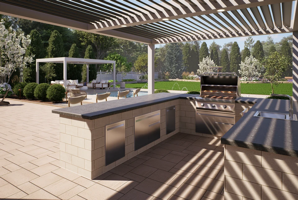 Design visualization: Outdoor kitchen